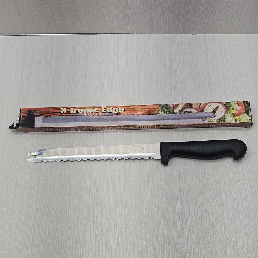 X-treme Edge T.V. Knife Surgical Stainless Steel Serrated Utility Carving Knife